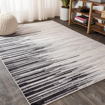 Linear Modern Half-stripe Area Rug